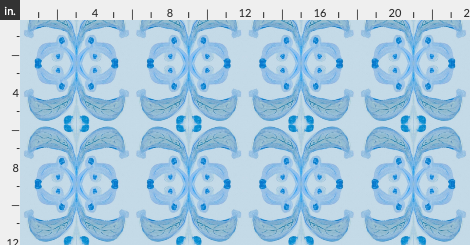 Fleur De Lily Stripe Blue Wallpaper