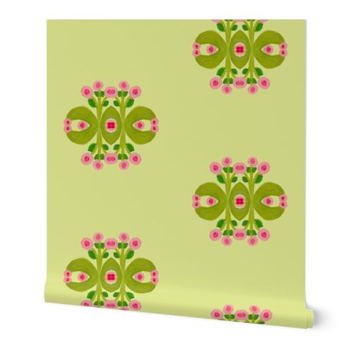Lily Pad Light Green Wallpaper