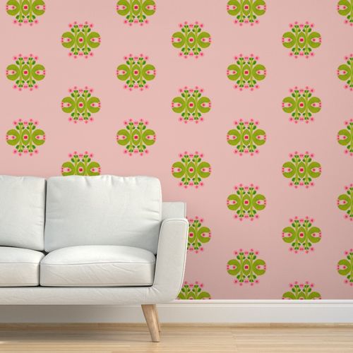 Lily Pad Light Pink Wallpaper